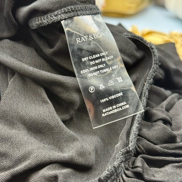 🆕 RAT & BOA 🧿 NWOT Lui Sheer Mesh Long Sleeve Mini Dress, Black - Sz M - Picture 13 of 13